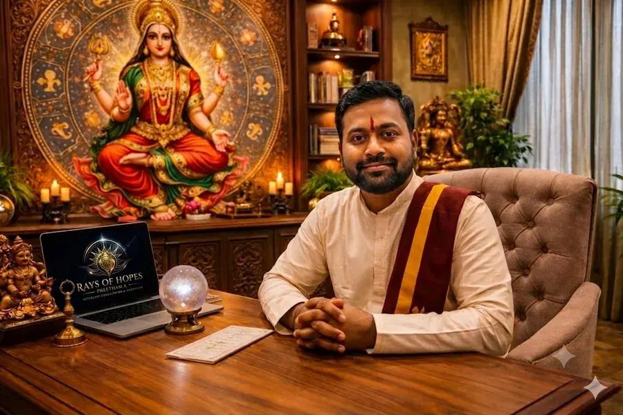 Preetham K at his consultation desk
